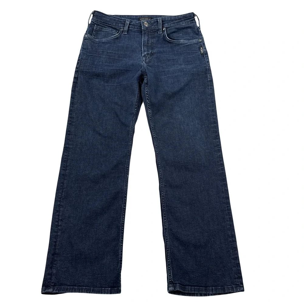 Silver Jeans Mens 32x28 Blue Zac Relaxed Fit Straight Leg Cowboy Western Work